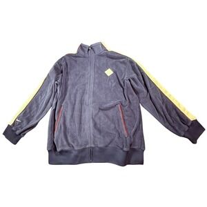 Nike Vtg Y2K L23 Track Zip Navy Blue Velour Jacket Warm Up‎ Lebron James Large
